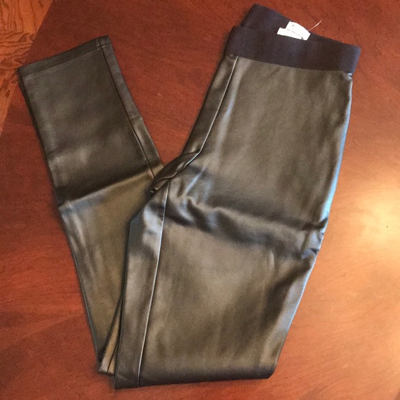 J Crew Vegan Leather Leggings - Picture 3 of 6